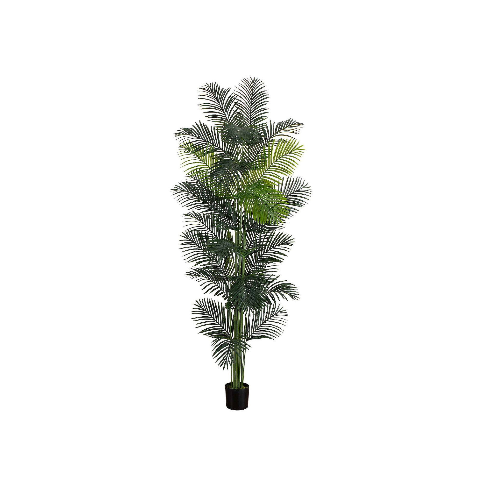 nearly natural 9-ft. Artificial Paradise Palm Tree Floor Decor, Green