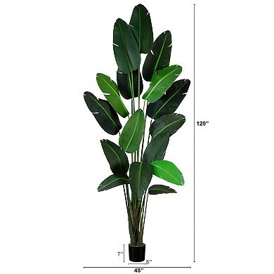 nearly natural 10-ft. Artificial Travelers Palm Tree Floor Decor