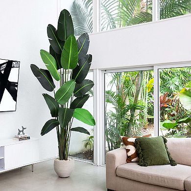 nearly natural 10-ft. Artificial Travelers Palm Tree Floor Decor