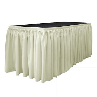 Polyester Poplin Table Skirt 14 -foot By 29-inch Long With 10 L-clips