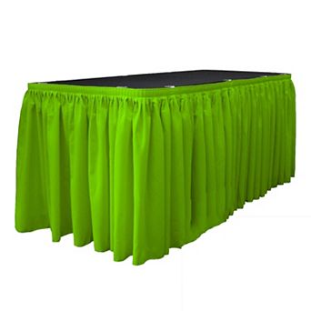 Polyester Poplin Table Skirt 14 -foot By 29-inch Long With 10 L-clips