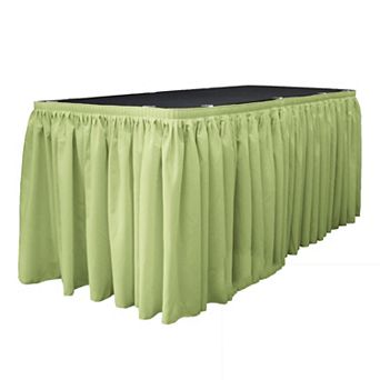 Polyester Poplin Table Skirt 14 -foot By 29-inch Long With 10 L-clips