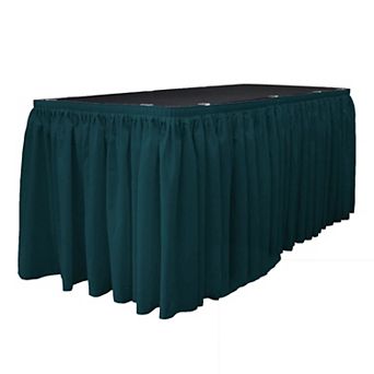 Polyester Poplin Table Skirt 14 -foot By 29-inch Long With 10 L-clips