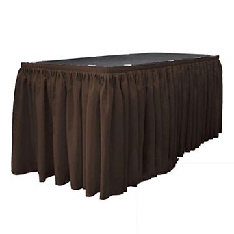 Polyester Poplin Table Skirt 17-foot By 29-inch Long With 10 L-clips