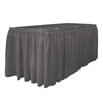 Polyester Poplin Table Skirt 17-foot By 29-inch Long With 10 L-clips