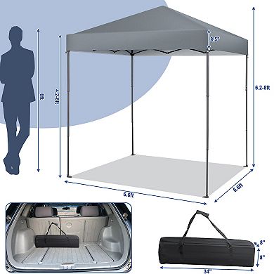 6.6 X 6.6 Feet Outdoor Pop-up Canopy Tent With Upf 50+ Sun Protection