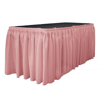 Polyester Poplin Table Skirt 30 -foot By 29-inch Long With 15 L-clips
