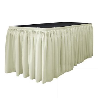 Polyester Poplin Table Skirt 30 -foot By 29-inch Long With 15 L-clips