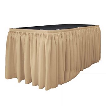 Polyester Poplin Table Skirt 30 -foot By 29-inch Long With 15 L-clips