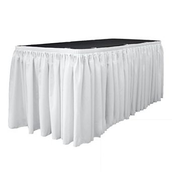 Polyester Poplin Table Skirt 30 -foot By 29-inch Long With 15 L-clips