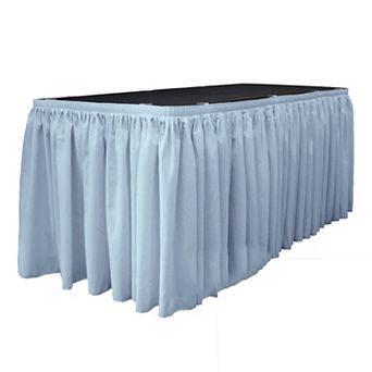 Polyester Poplin Table Skirt 21-foot By 29-inch Long With 15 L-clips