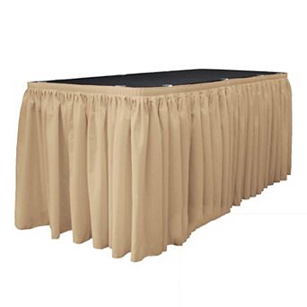 Polyester Poplin Table Skirt 21-foot By 29-inch Long With 15 L-clips