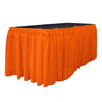 Polyester Poplin Table Skirt 21-foot By 29-inch Long With 15 L-clips