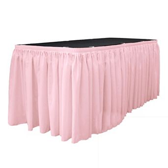 Polyester Poplin Table Skirt 21-foot By 29-inch Long With 15 L-clips