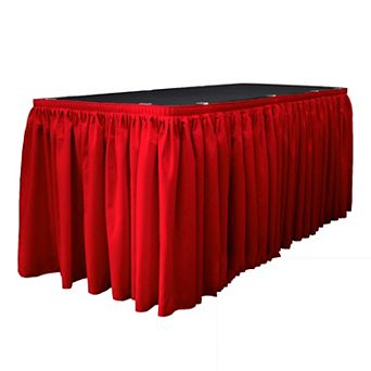 Polyester Poplin Table Skirt 21-foot By 29-inch Long With 15 L-clips