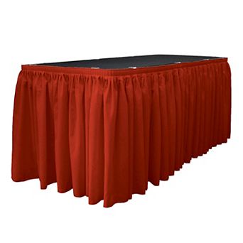 Polyester Poplin Table Skirt 21-foot By 29-inch Long With 15 L-clips