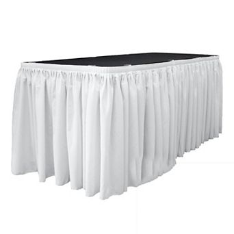 Polyester Poplin Table Skirt 21-foot By 29-inch Long With 15 L-clips