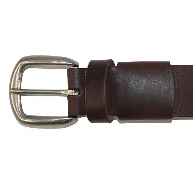 Boston Leather Men's Big & Tall Leather Stretch Belt with Hidden Elastic