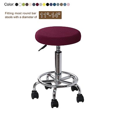 4 Pack Round Bar Stool Covers Diameter 11"-16", Non-slip For Chairs Stool