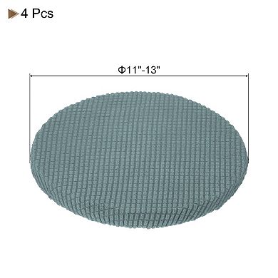 4 Pack Round Bar Stool Covers Diameter 11"-16", Non-slip For Chairs Stool