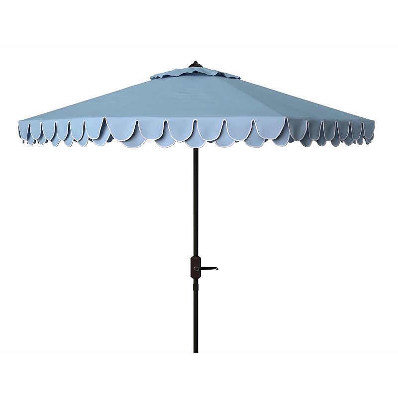 Safavieh 9-ft. Elegant Valance Auto Tilt Patio Umbrella, Blue