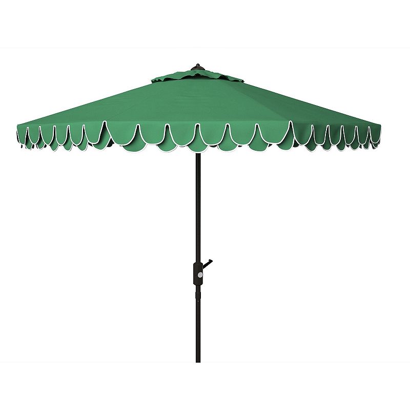 Safavieh 9-ft. Elegant Valance Auto Tilt Patio Umbrella, Hunter Green