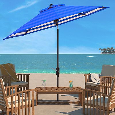9-ft. crank and tilt patio umbrella 9 ft Windproof  30 Push Button with Durable Polyester while the sturdy pole and smooth crank system make opening and adjusting effortless WestinTrends 9 ft Outdoor Patio