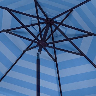 9 foot patio umbrella with crank SAFAVIEH Outdoor Patio Furniture Panza 9 ft Umbrella, Crank Lift Shade with Aluminum Frame