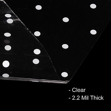 49ft X 16in Wrap Wrapper Wrapping Paper 2.2 Mil Thick White Polka Dots, 1 Roll