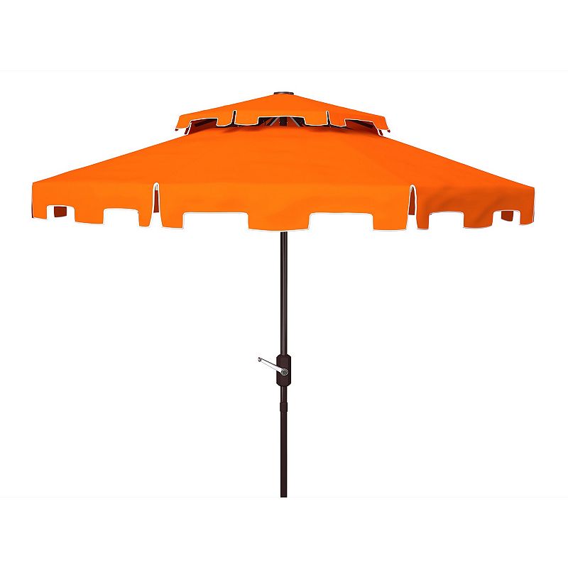 Safavieh 9-ft. Zimmerman Double Top Market Patio Umbrella, Orange White
