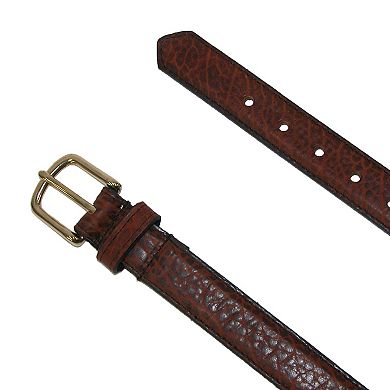 Boston Leather Men's Big & Tall 1.25 Inch Wide Bison Leather Belt
