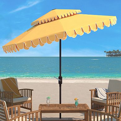 Safavieh 9-ft. Elegant Valance Double Top Patio Umbrella