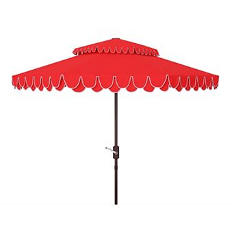 Safavieh 9-ft. Elegant Valance Double Top Patio Umbrella