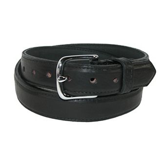Boston Leather Men's 1.25 Inch Wide Bison Leather Belt