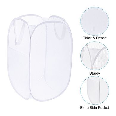 Mesh Laundry Hamper, Collapsible Laundry Baskets Bag