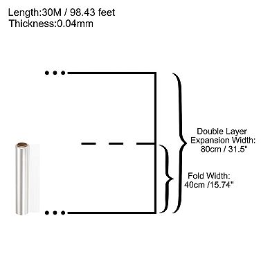 98ft X 31in Wrap Wrapper Wrapping Paper 2.2 Mil Thick, 1 Roll