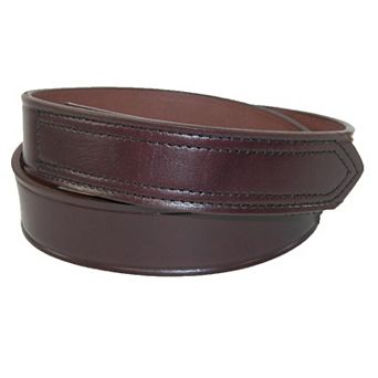 Boston Leather Men's Big & Tall Leather No Scratch Work Belt With Hook And Loop Closure