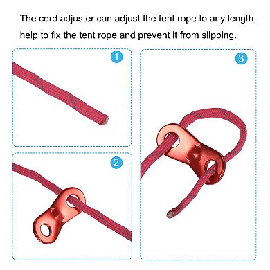 19.7ft 4mm Reflective Camping Guyline Rope 4pcs With Cord Adjusters 4pcs