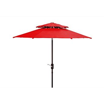 Safavieh Athens 9-ft. Double Top Crank Umbrella