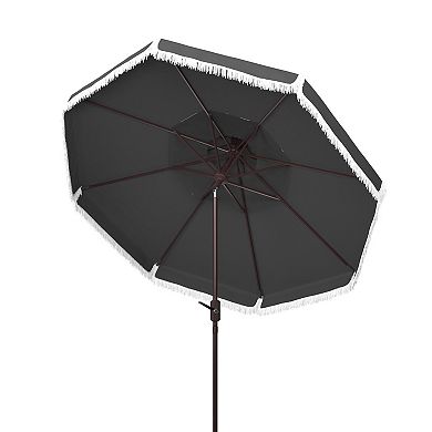Safavieh Milan Fringe 9-ft. Double Top Crank Umbrella