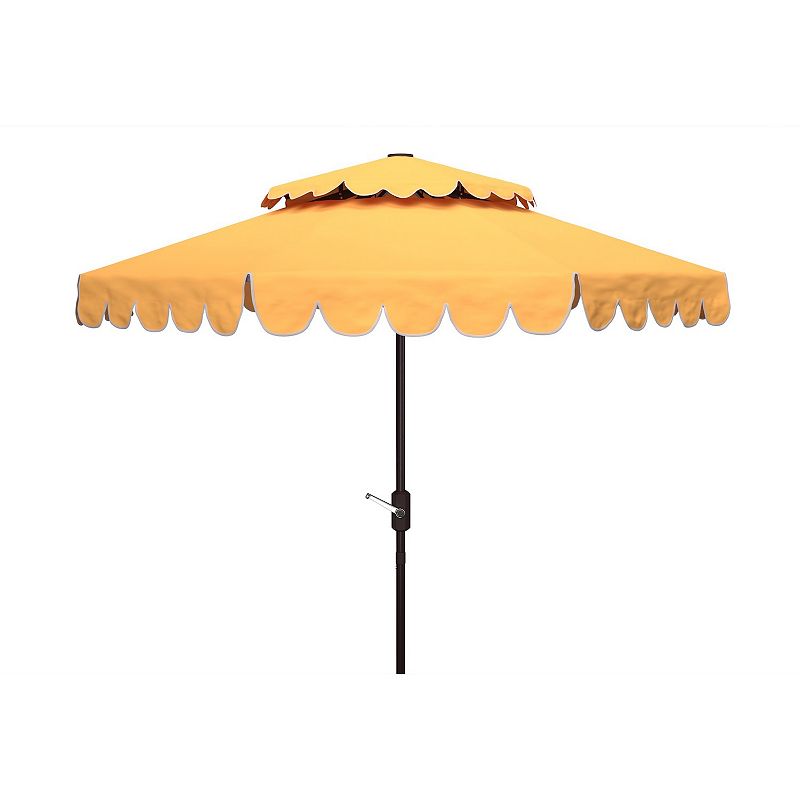 Safavieh Venice 9-ft. Rnd Double Top Crank Umbrella, Yellow