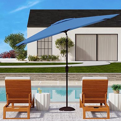 Safavieh Athens 10-ft. Rect Crank Umbrella