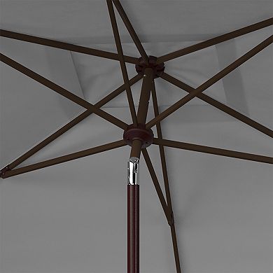 Safavieh Milan Fringe 10-ft. Rect Crank Umbrella