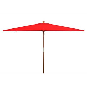 Safavieh Aklin 10-ft. Rectangle Wooden Pulley Market Umbrella