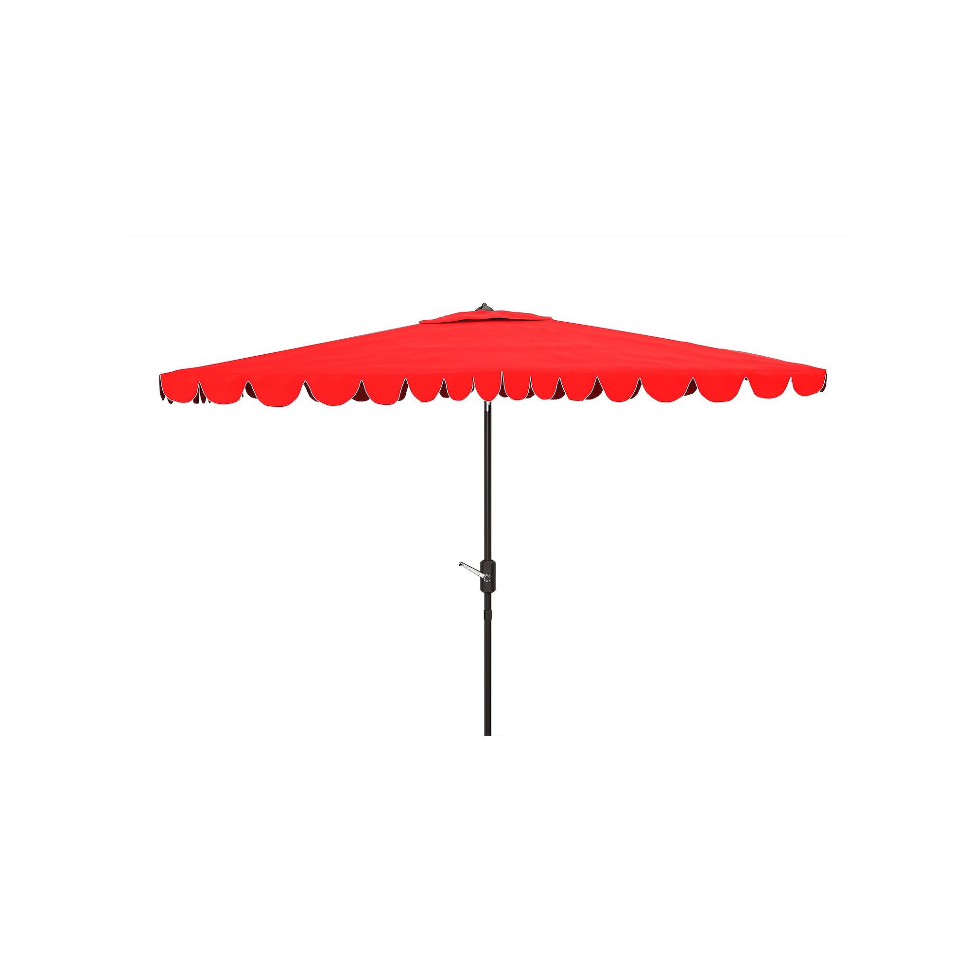 Safavieh Venice 10-ft. Rect Crank Umbrella, Red