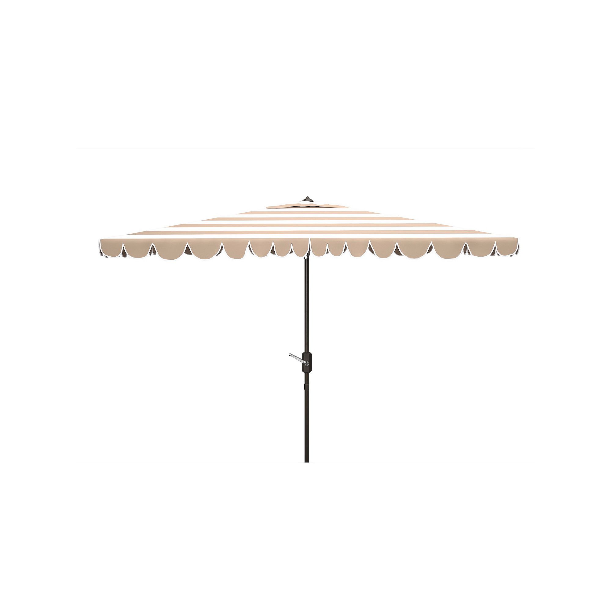 Safavieh Vienna 10-ft. Rect Crank Umbrella, Beige White