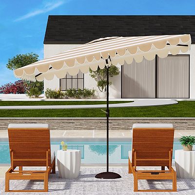 Safavieh Vienna 10-ft. Rect Crank Umbrella