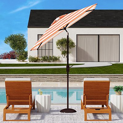 48 inch round patio table glass with umbrella hole Outsunny 38" Round Patio Table with Umbrella Hole, Outdoor Dining Table Tempered Glass Metal Frame Bistro Table for Deck