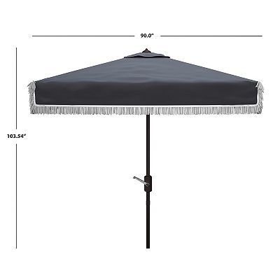 Safavieh Milan Fringe 7.5 Ft. Square Outdoor Umbrella