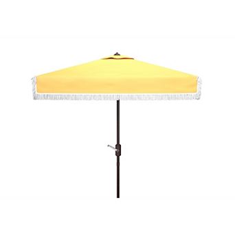 Safavieh Milan Fringe 7.5 Ft. Square Outdoor Umbrella